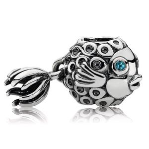 PANDORA Authentic Puffer Fish Splish Splash Charm